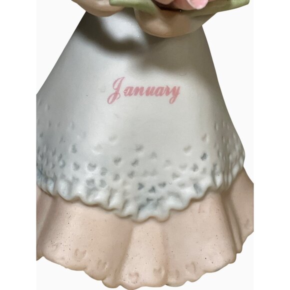 Lenox Precious Moments January Girl Figurine "Smile God Loves You" 1983 - Picture 2 of 10